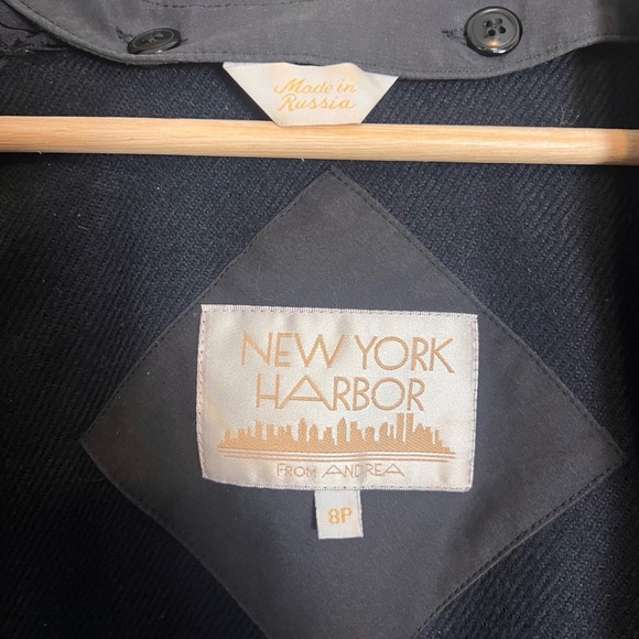 Black Long Trench Coat with Removable Wool Liner & Velvet Collar - Picture 12 of 12